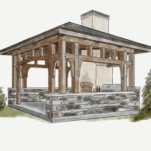 Covered Outdoor Kitchen