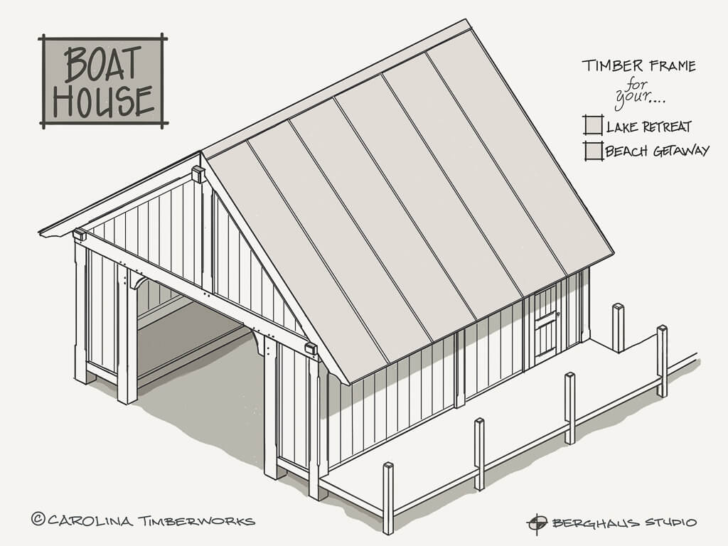 Post and Beam Boathouse