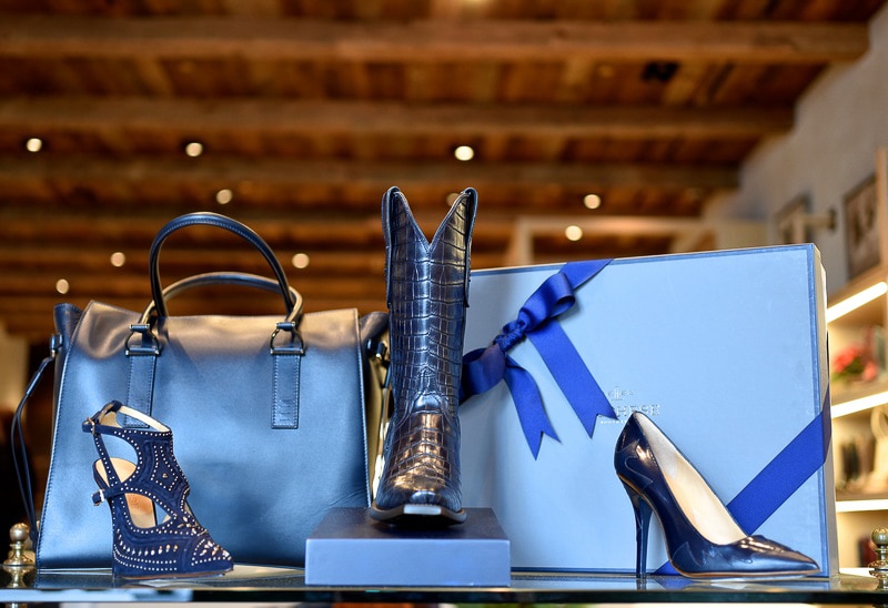 Reclaimed beams lucchese retail store Houston TX