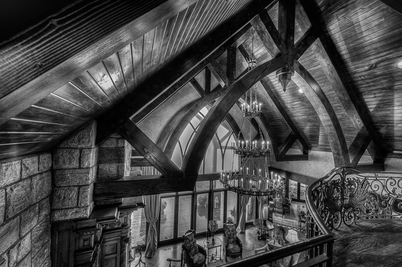 timber frame castle great room rfkd douglas fir