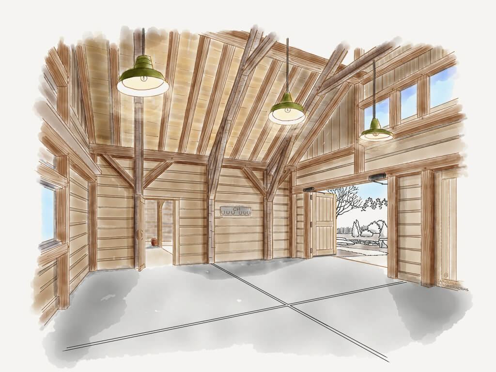 Timber Frame Car Barn