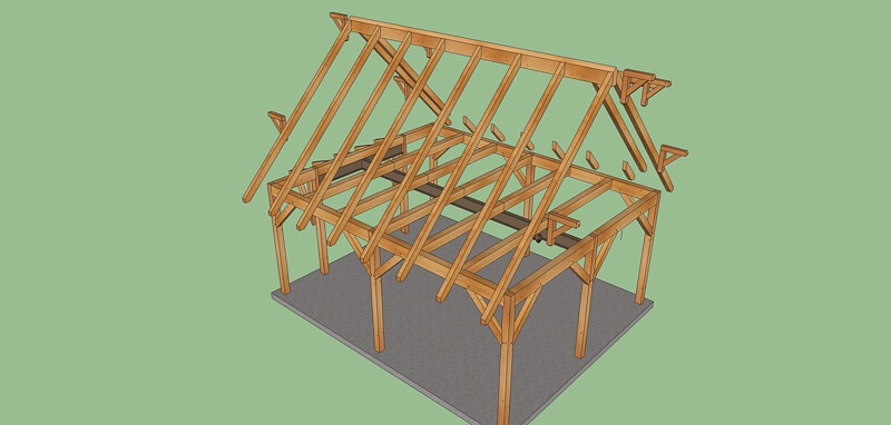 Timber Frame Garage Workshop Plan