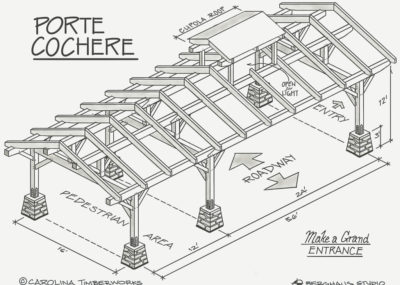 Timber Frame Porte Cochere