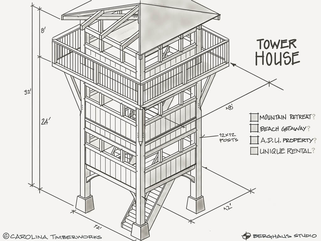 Timber Frame Tower House