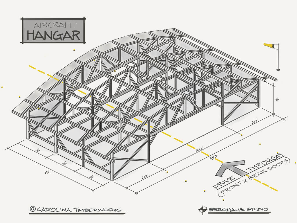 Timberframe Aircraft Hangar